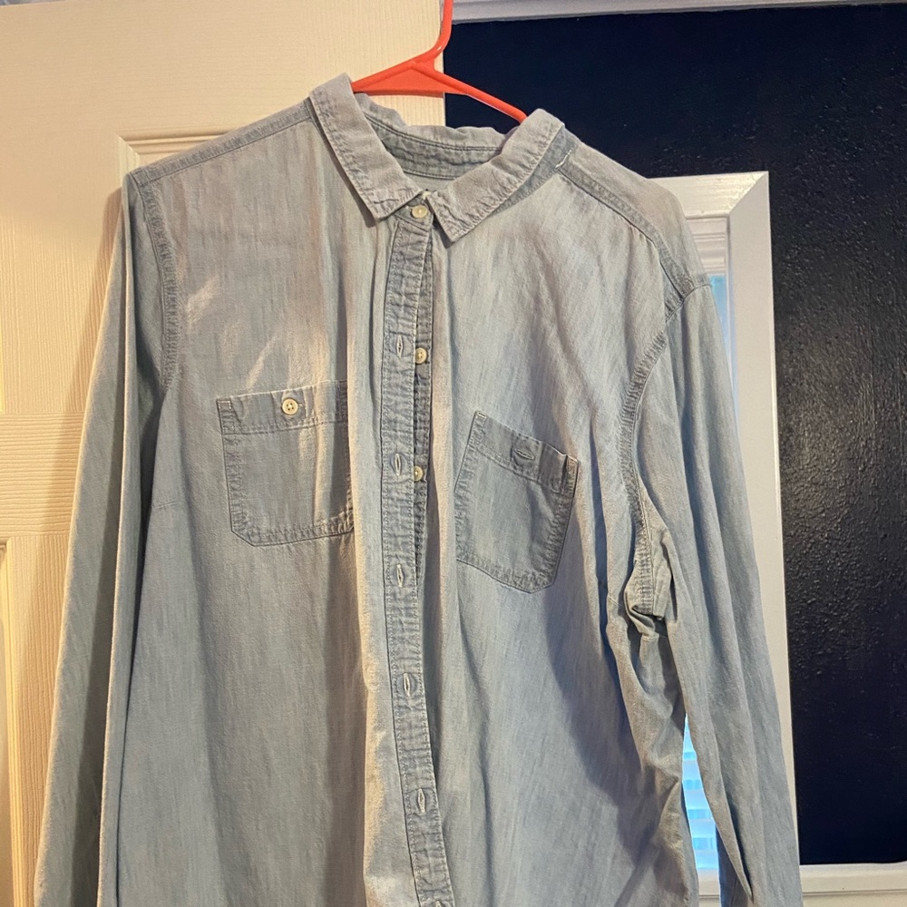 Denim button up